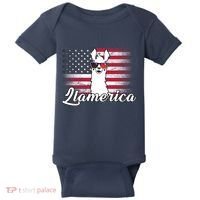 Llamerica Merica Flag Baby Bodysuit thumb 0