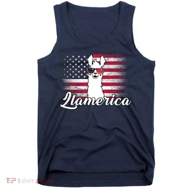 Llamerica Merica Flag Tank Top