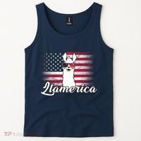 Llamerica Merica Flag Tank Top thumb 2