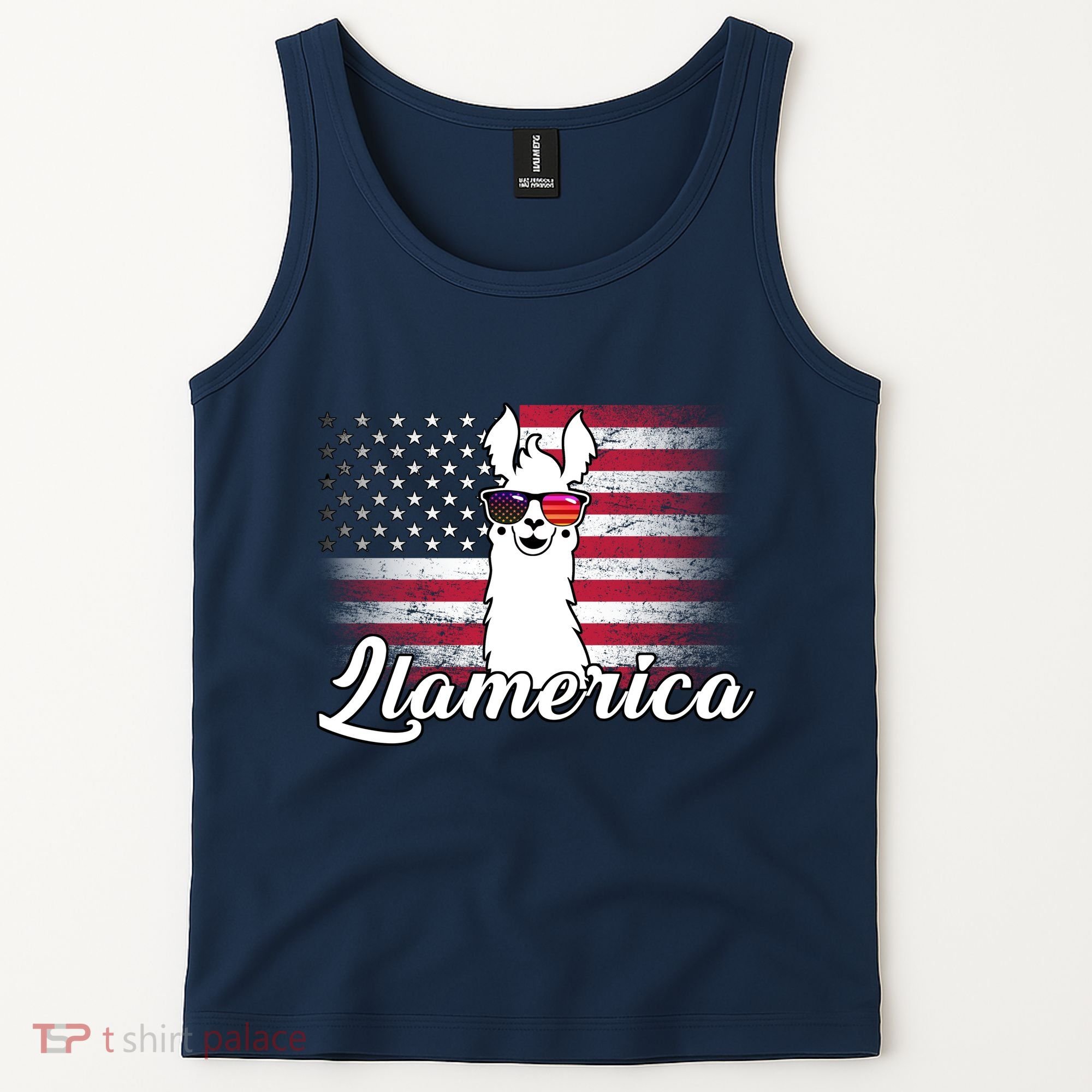 Llamerica Merica Flag Tank Top