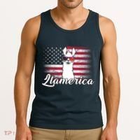 Llamerica Merica Flag Tank Top thumb 3