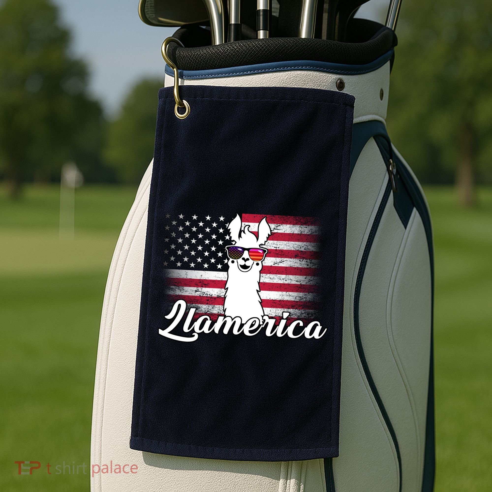 Llamerica Merica Flag Golf Towel