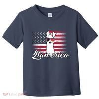 Llamerica Merica Flag Toddler T-Shirt thumb 0