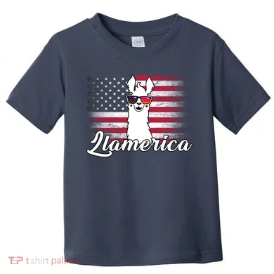 Llamerica Merica Flag Toddler T-Shirt