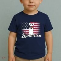 Llamerica Merica Flag Toddler T-Shirt thumb 2