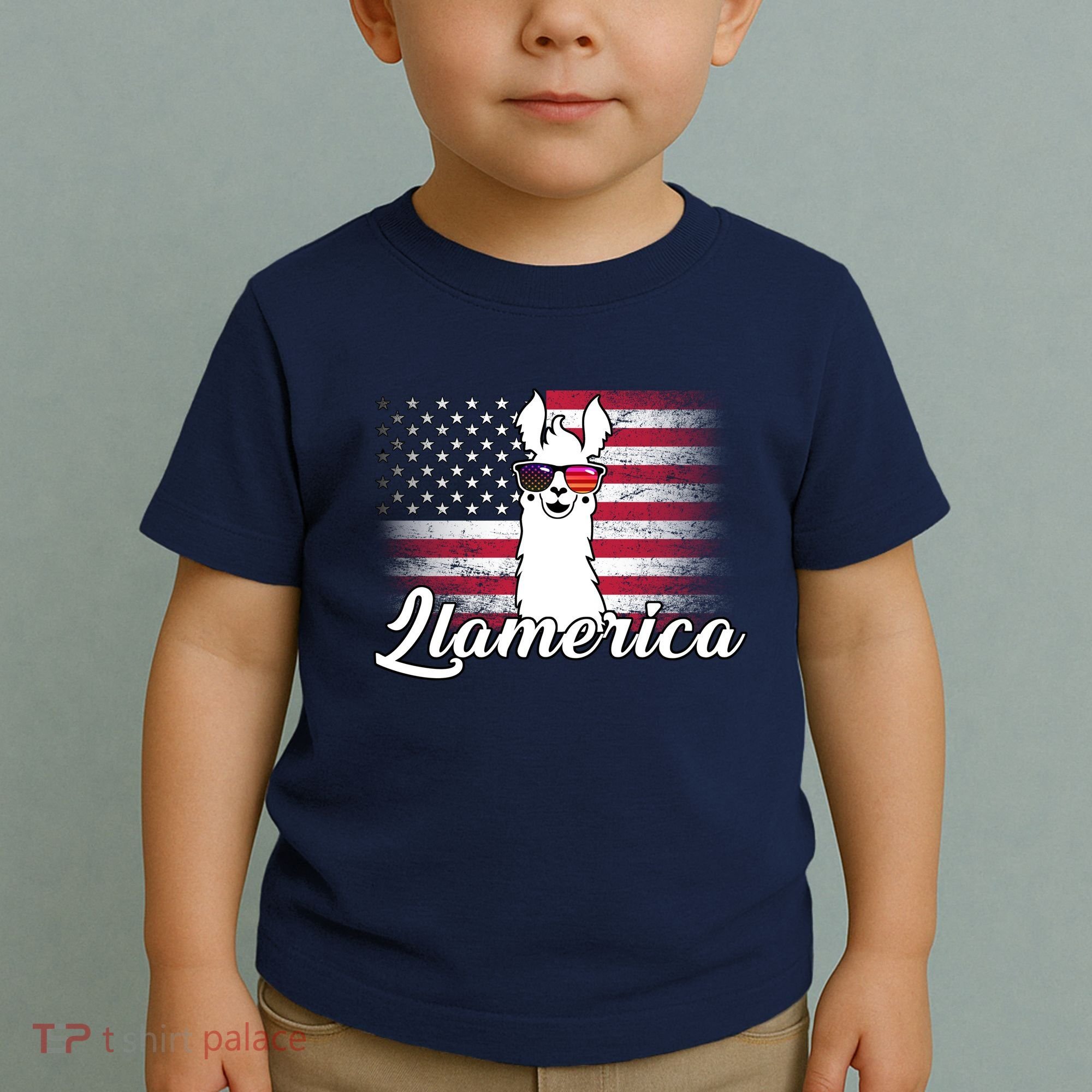 Llamerica Merica Flag Toddler T-Shirt