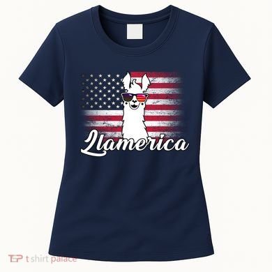 Llamerica Merica Flag Women's T-Shirt