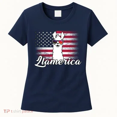Llamerica Merica Flag Women's T-Shirt