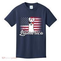 Llamerica Merica Flag Kids T-Shirt thumb 0