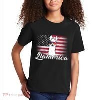 Llamerica Merica Flag Kids T-Shirt thumb 2