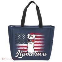 Llamerica Merica Flag Tote Bag thumb 0