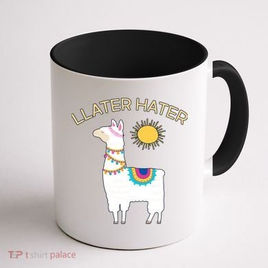 Llater Hater Llama Coffee Mug back