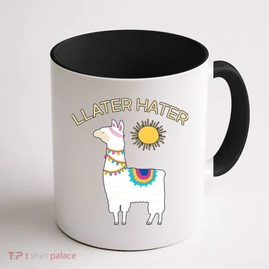 Llater Hater Llama Coffee Mug back