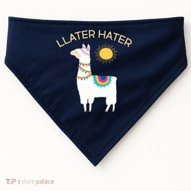 Llater Hater Llama USA-Made Doggie Bandana
