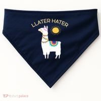 Llater Hater Llama USA-Made Doggie Bandana thumb 0