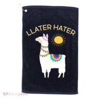Llater Hater Llama Golf Towel thumb 0