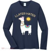 Llater Hater Llama Women's Long Sleeve Shirt thumb 0