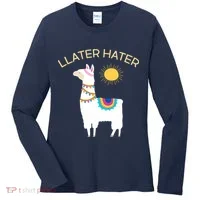 Llater Hater Llama Women's Long Sleeve Shirt thumb 0