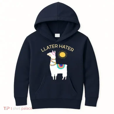 Llater Hater Llama Kids Hoodie