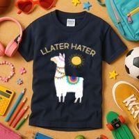 Llater Hater Llama Kids T-Shirt thumb 3