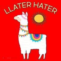 Llater Hater Llama Santa Hat thumb 1