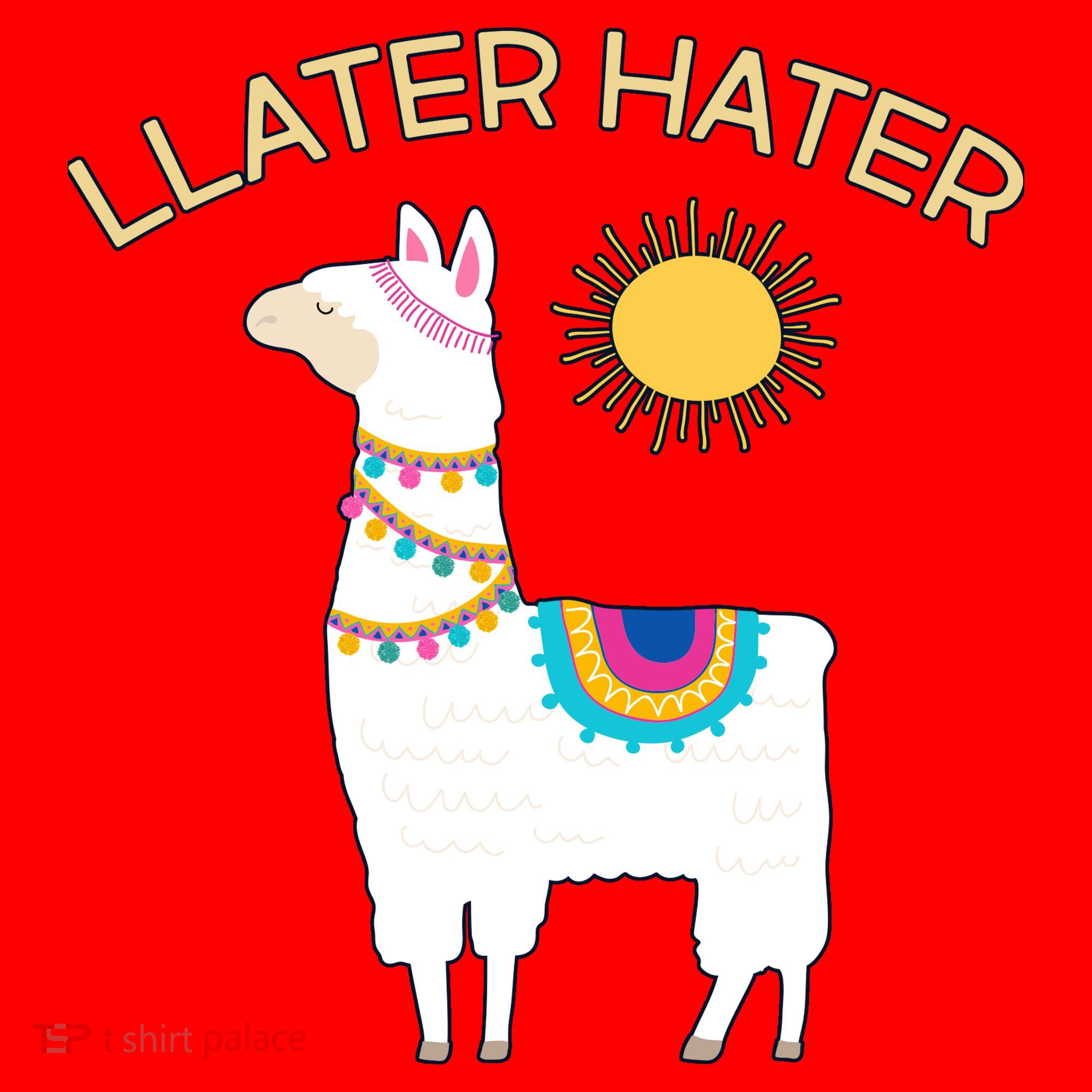 Llater Hater Llama Santa Hat