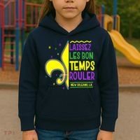 Laissez Les Bon Temps Rouler Let The Good Times Roll Kids Hoodie thumb 3