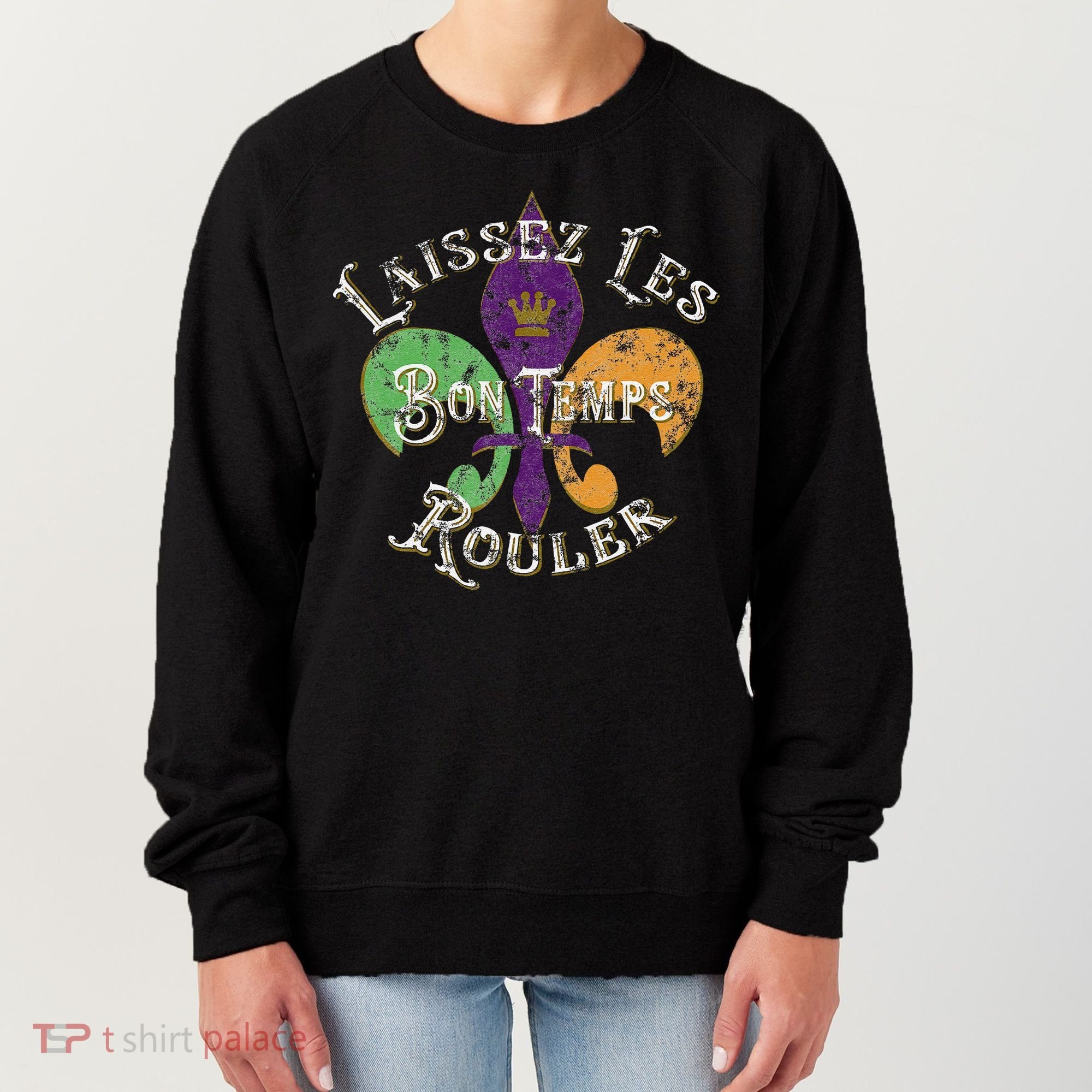 Laissez Les Bon Temps Rouler Mardi Gras 2024 Fleur De Lis Women's Sweatshirt