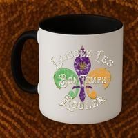 Laissez Les Bon Temps Rouler Mardi Gras 2024 Fleur De Lis Coffee Mug thumb 2