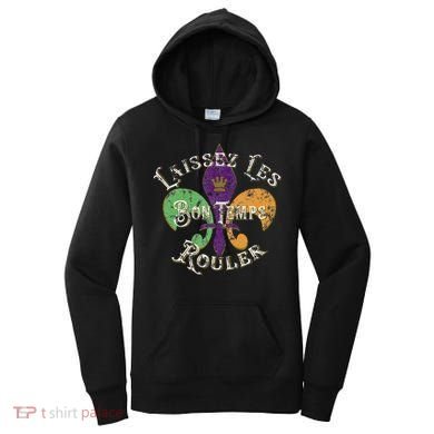Laissez Les Bon Temps Rouler Mardi Gras 2024 Fleur De Lis Women's Hoodie