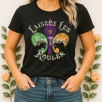 Laissez Les Bon Temps Rouler Mardi Gras 2024 Fleur De Lis Women's T-Shirt thumb 2