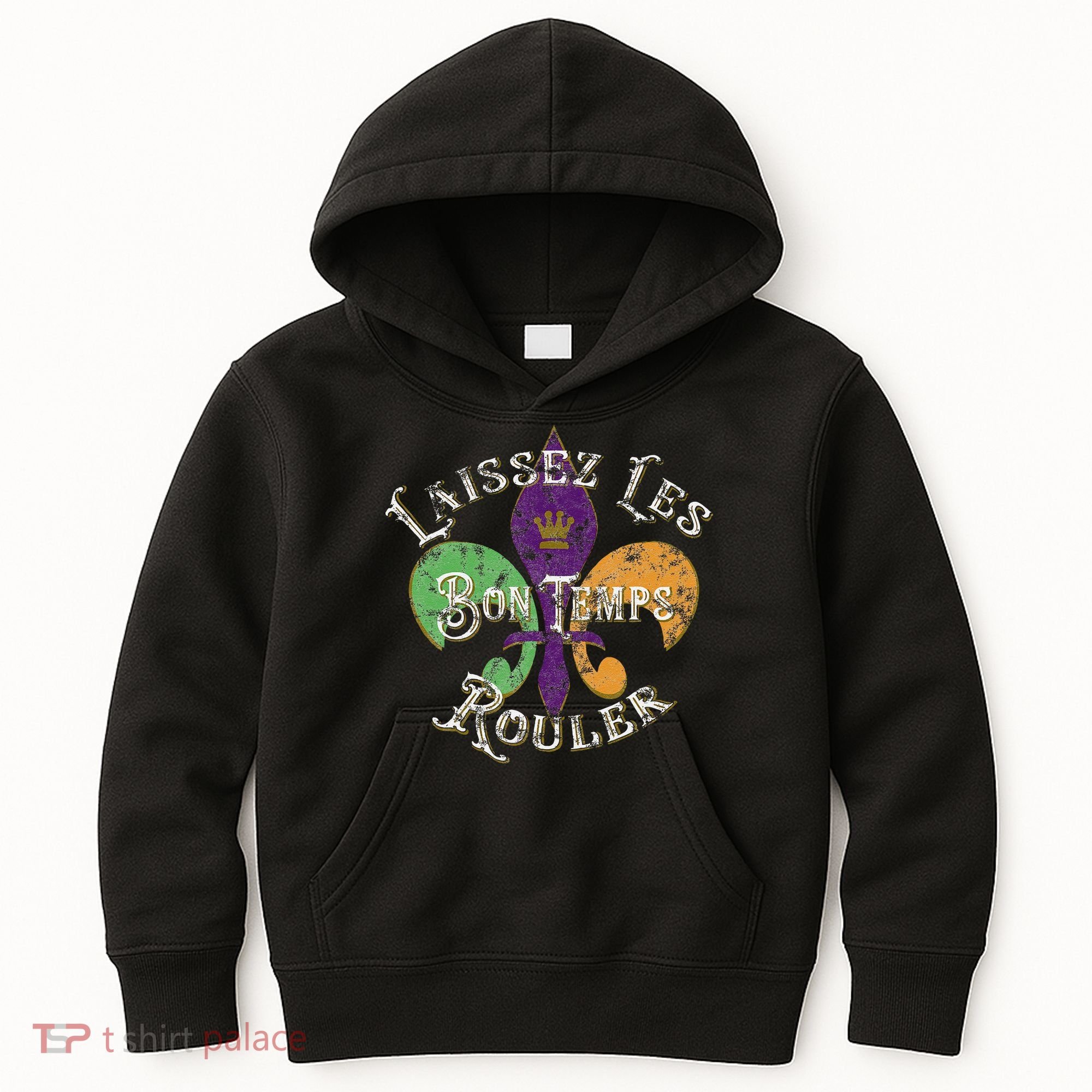 Laissez Les Bon Temps Rouler Mardi Gras 2024 Fleur De Lis Kids Hoodie