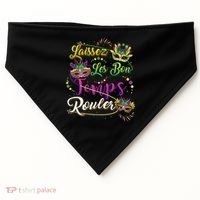 Laissez Les Bon Temps Rouler Mardi Gras Beads Tee   USA-Made Doggie Bandana thumb 0