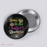 Laissez Les Bon Temps Rouler Mardi Gras Beads Tee   Button thumb 0