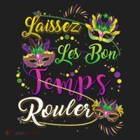 Laissez Les Bon Temps Rouler Mardi Gras Beads Tee   Beanie thumb 2