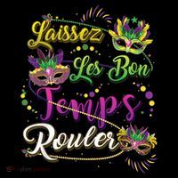 Laissez Les Bon Temps Rouler Mardi Gras Beads Tee   Women's Hoodie thumb 2