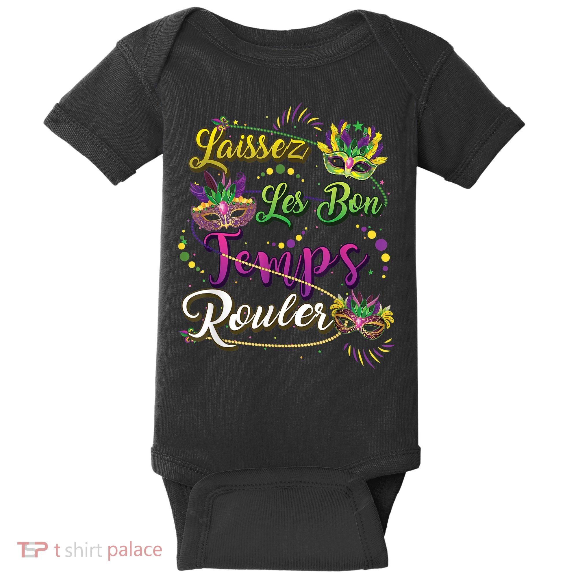 Laissez Les Bon Temps Rouler Mardi Gras Beads Tee   Baby Bodysuit