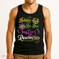 Laissez Les Bon Temps Rouler Mardi Gras Beads Tee   Tank Top thumb 3