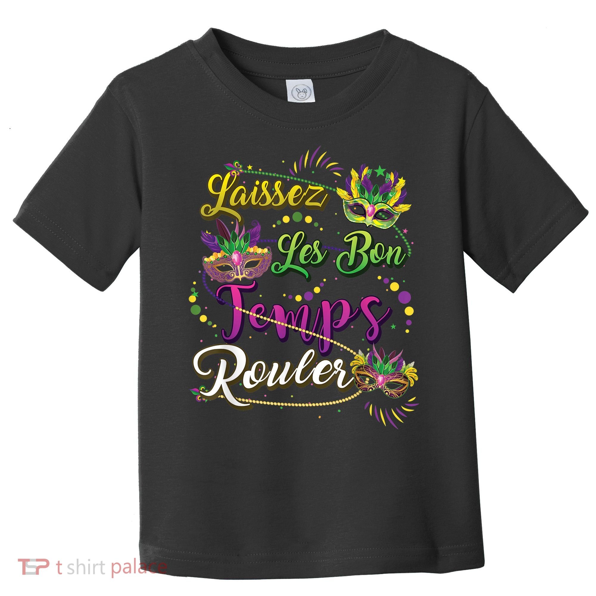 Laissez Les Bon Temps Rouler Mardi Gras Beads Tee   Toddler T-Shirt