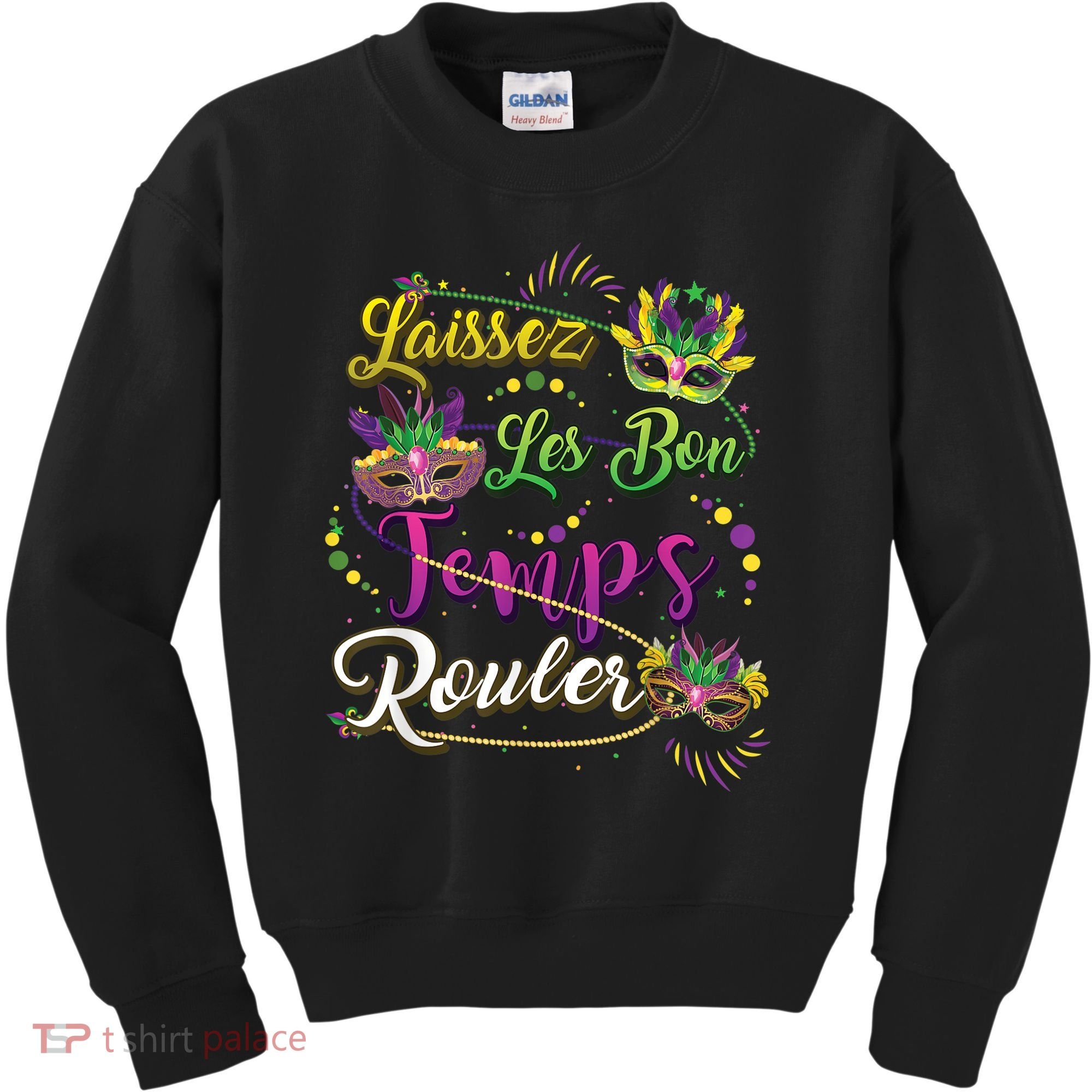 Laissez Les Bon Temps Rouler Mardi Gras Beads Tee   Kids Sweatshirt