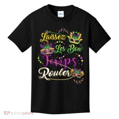 Laissez Les Bon Temps Rouler Mardi Gras Beads Tee   Kids T-Shirt