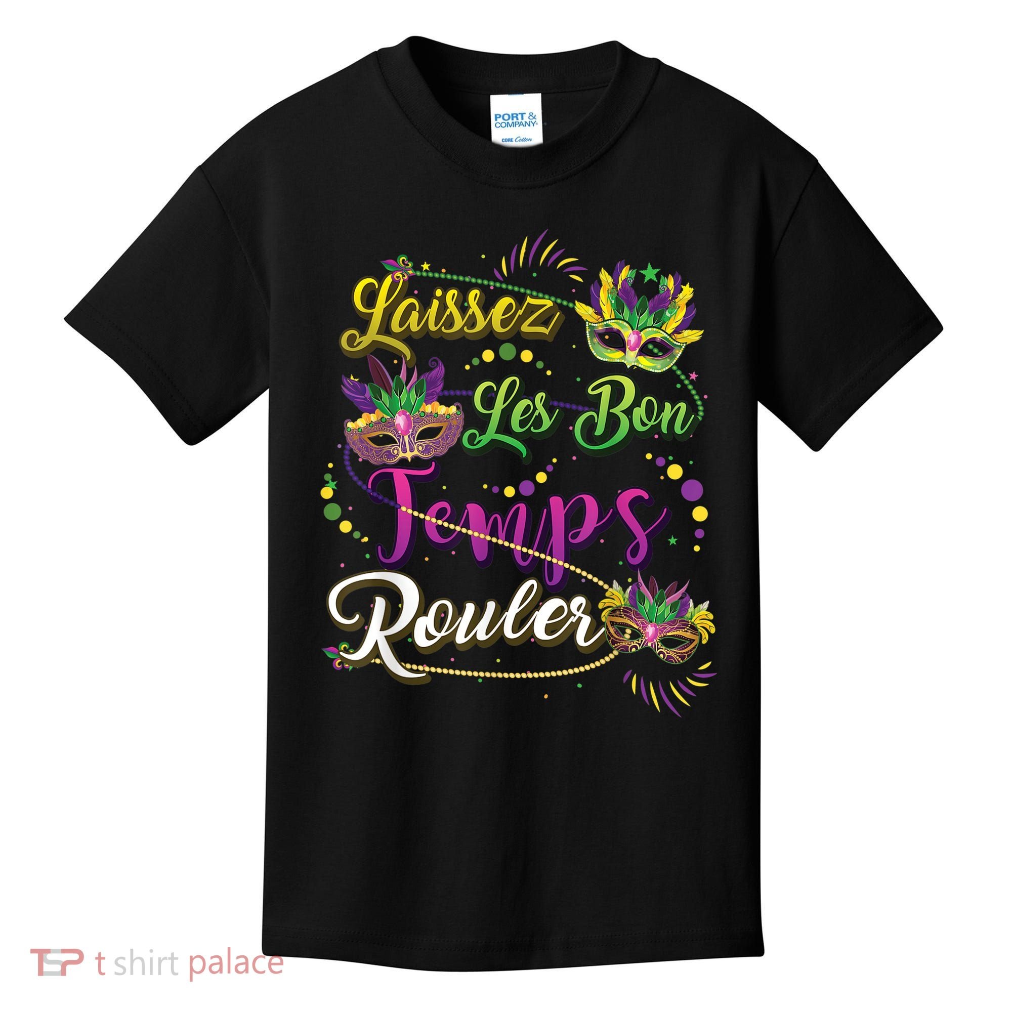 Laissez Les Bon Temps Rouler Mardi Gras Beads Tee   Kids T-Shirt