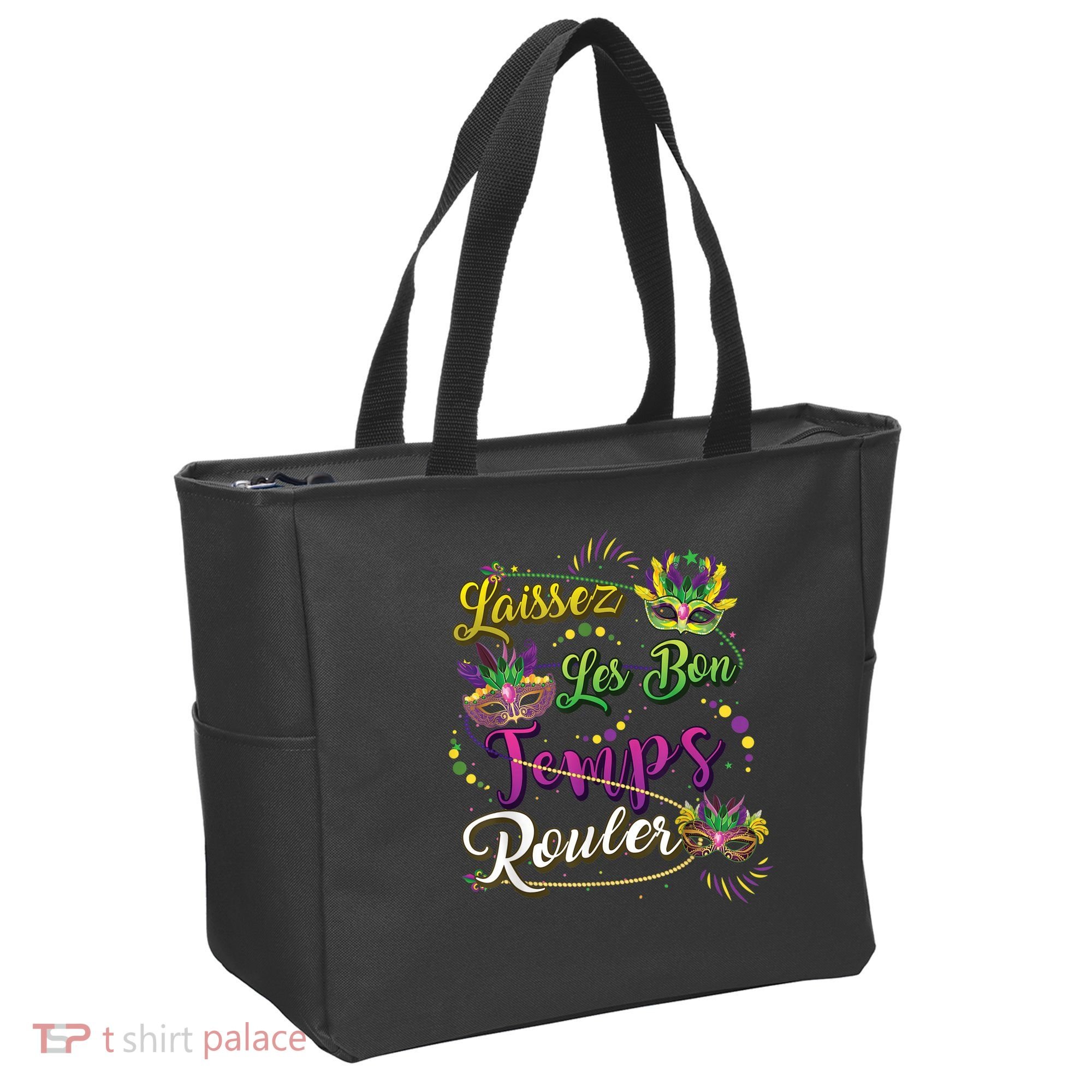 Laissez Les Bon Temps Rouler Mardi Gras Beads Tee   Tote Bag