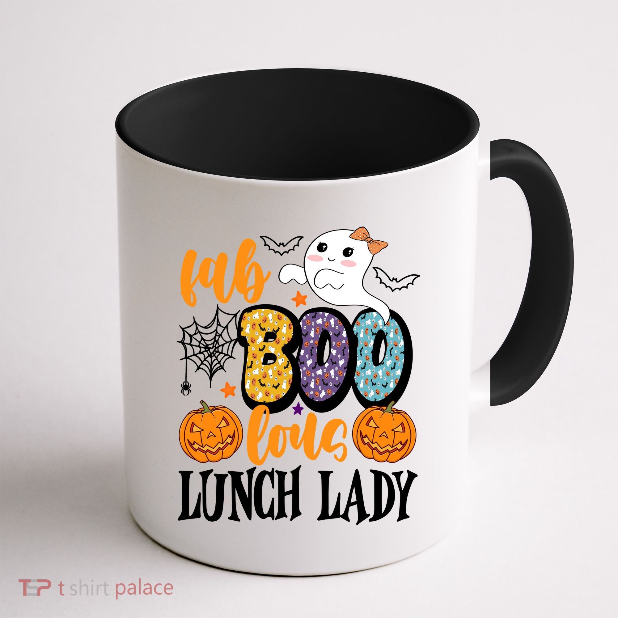 Lunch Lady Boo Halloween Festive Cute Coffee Mug