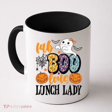 Lunch Lady Boo Halloween Festive Cute Coffee Mug