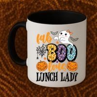 Lunch Lady Boo Halloween Festive Cute Coffee Mug thumb 2