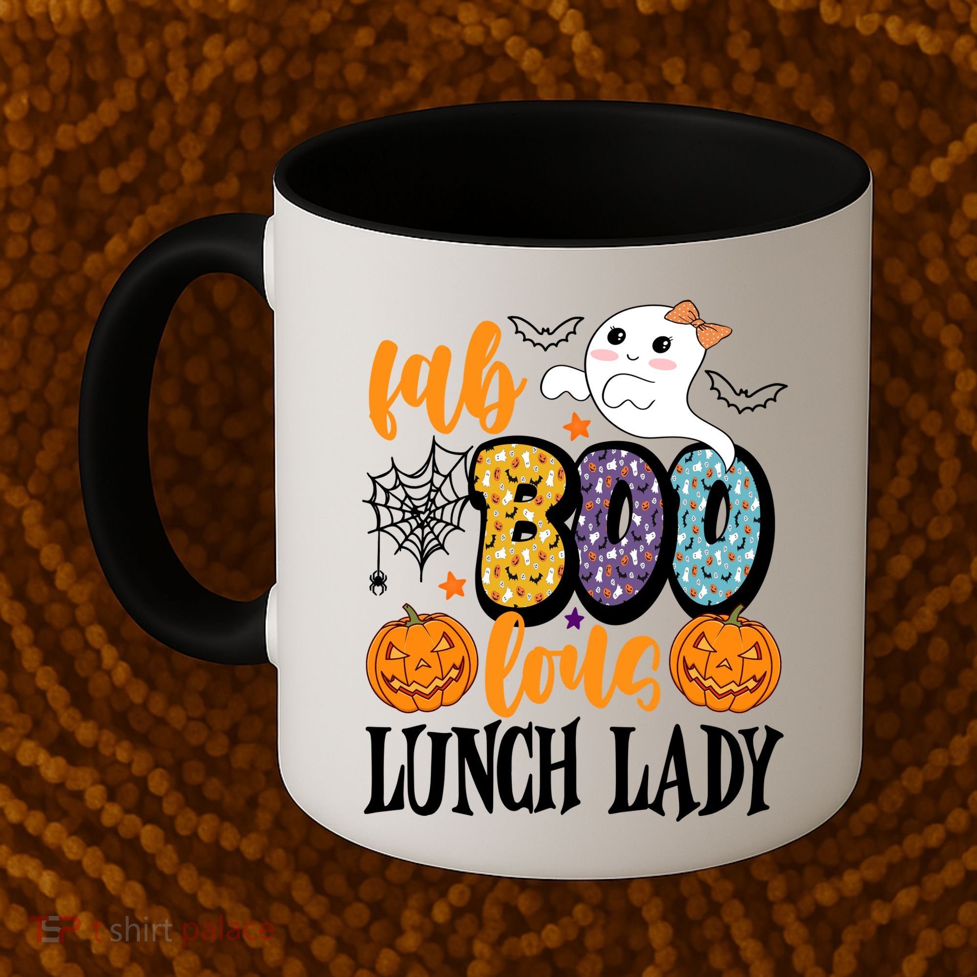 Lunch Lady Boo Halloween Festive Cute Coffee Mug