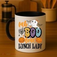 Lunch Lady Boo Halloween Festive Cute Coffee Mug thumb 4