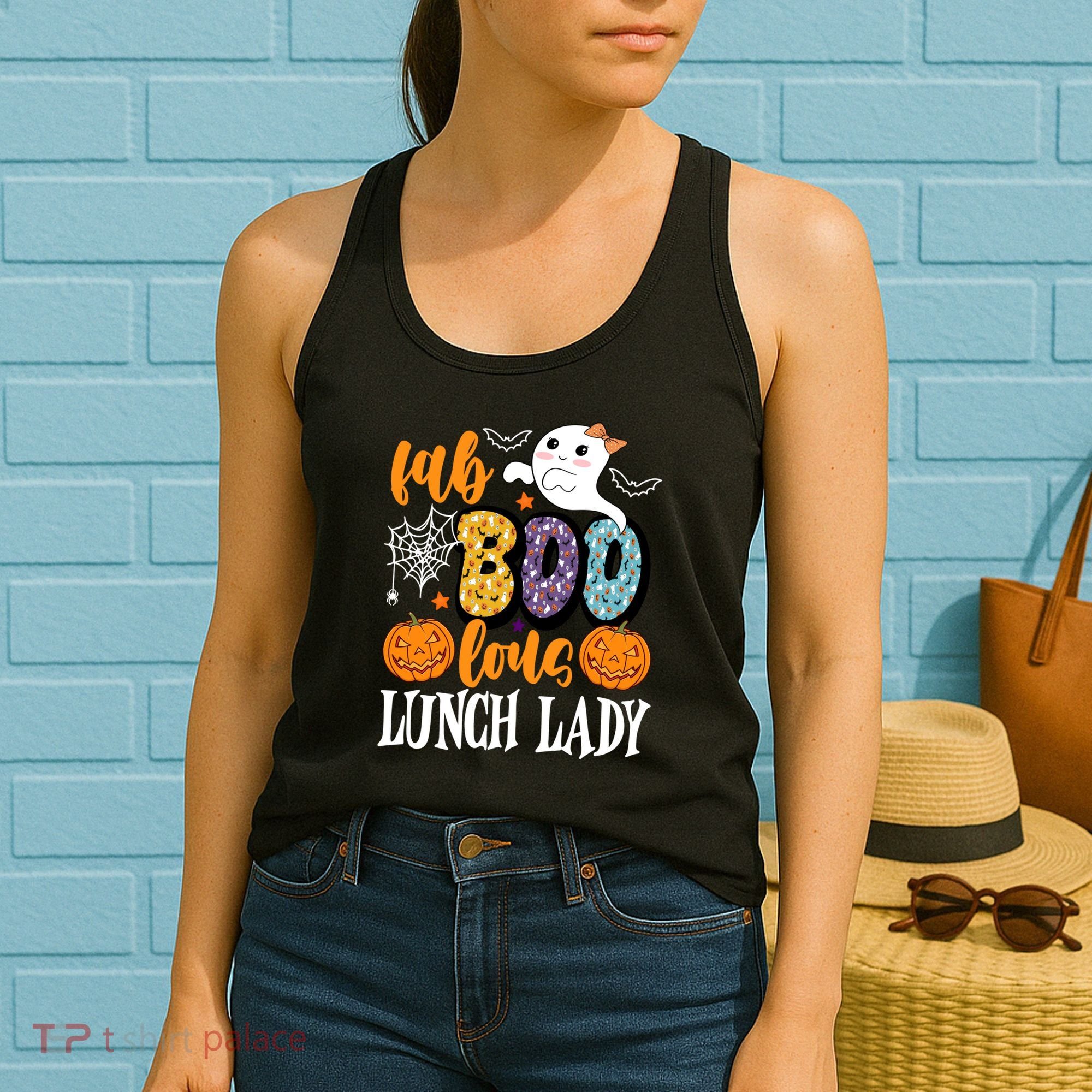 Lunch Lady Boo Halloween Festive Cute Women's Tank Top