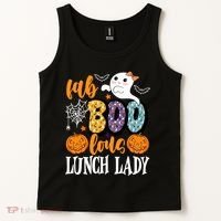 Lunch Lady Boo Halloween Festive Cute Tank Top thumb 2